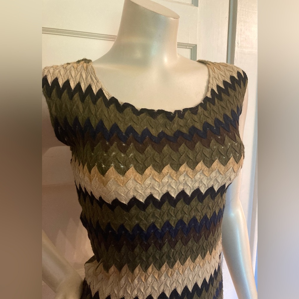🥝Vintage Late 90’s/Y2K Textured Knit Tank in Earth Tones